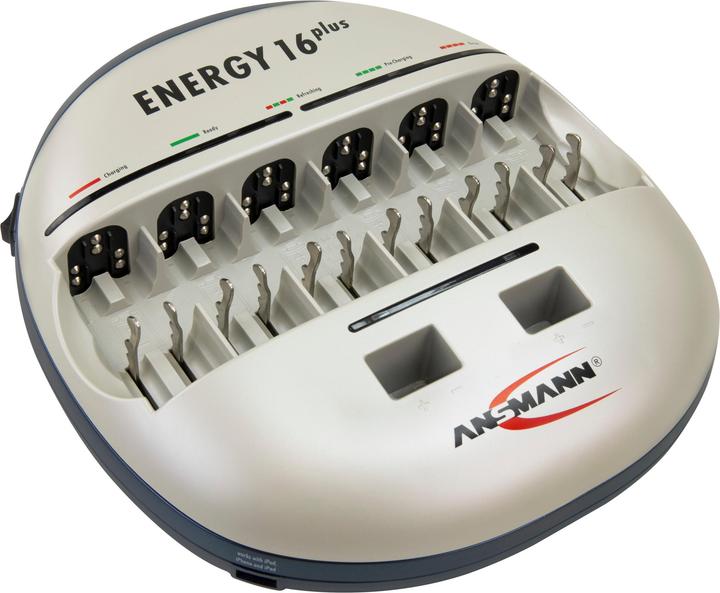 Actual product image Ansmann Energy 16 plus charging and maintenance station for 1-12 Micro AAA, Mignon AA rechargeable batteries (AA, AAA, C, D)