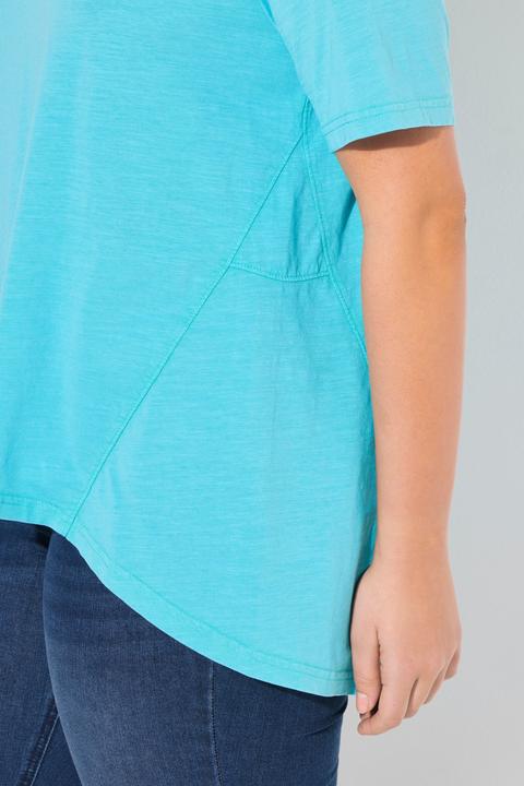 Image du produit Ulla Popken T-shirt coupe évasée, décolleté en V et manches courtes (46, 48)