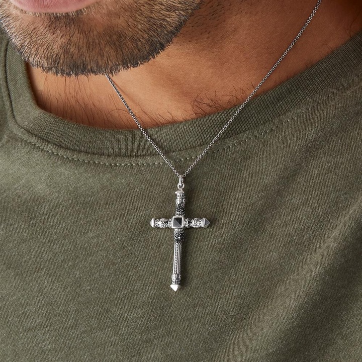 Produktbild Thomas Sabo Kette Kreuz (925 Sterlingsilber, Geschwärzt, 45 - 50 cm)