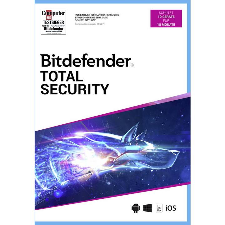 Image du produit Bitdefender Antivirus Total Security (10 Utilisateur, 18 mois)