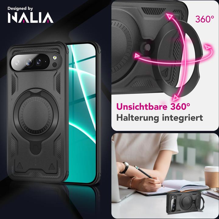 Produktbild Nalia Cover "Stormguard" - MagSafe Panzer Schutz Hülle mit 360° Ring - Military Outdoor Case (Google Pixel 10 Pro XL)