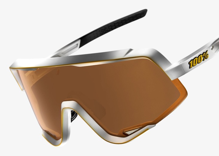 Actual product image 100% Glendale Sports Glasses (Soft Tact Off White, Persimmon)