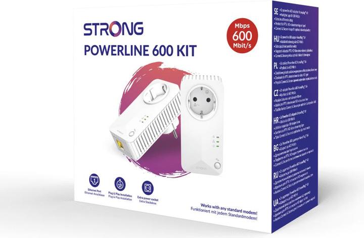 Actual product image Strong Powerline 600 Kit EU V2 2-pack (600 Mbit/s)
