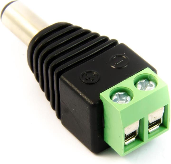 Actual product image Purecrea DC connector Male Barrel Jack 5.5mm / 2.1mm with screw terminals