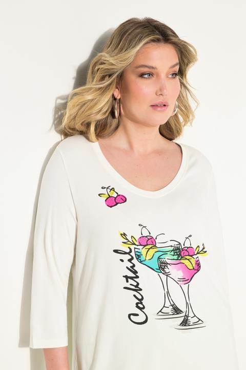 Produktbild Miamoda T-Shirt, A-Linie, Cocktail-Motiv, 3/4-Ärmel (52)