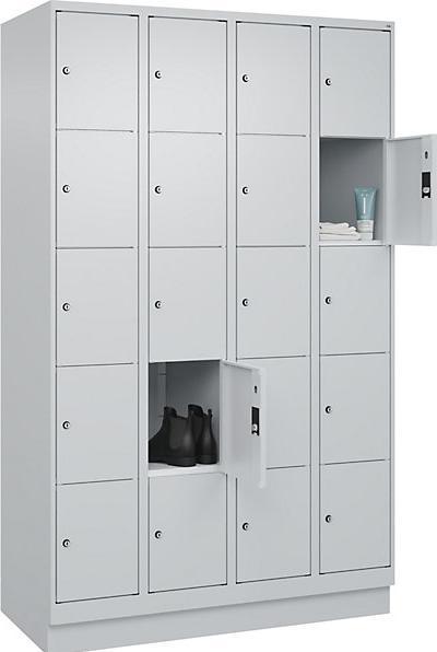 Actual product image C+P Compartment cupboard 4 compartments per 5 compartments h.grey (120 cm, 195 cm)