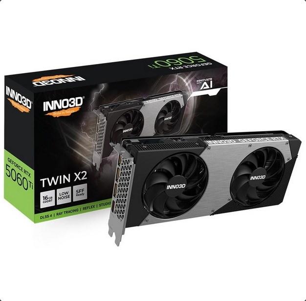 Produktbild Inno3D GeForce RTX 5060 Ti Twin X2 - 16GB GDDR7 RAM - Grafikkort (16 GB)