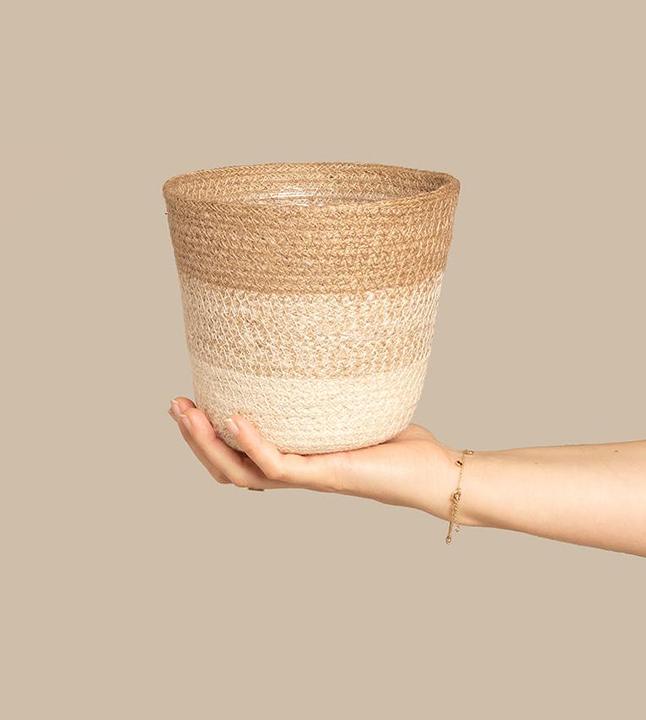 Actual product image feey Pflanzenkorb aus Jute (17 cm)