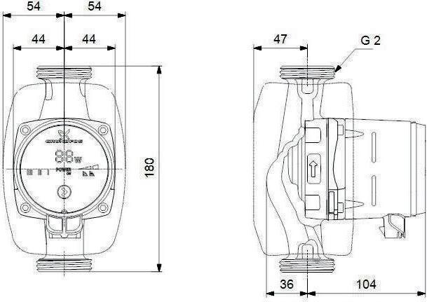 Actual product image Grundfos Heating circulation pump ALPHA1