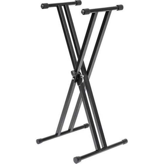 Stagg Keyboardständer doppelstrebig klappbar (Keyboard), Instrumentenständer + Halter, Schwarz
