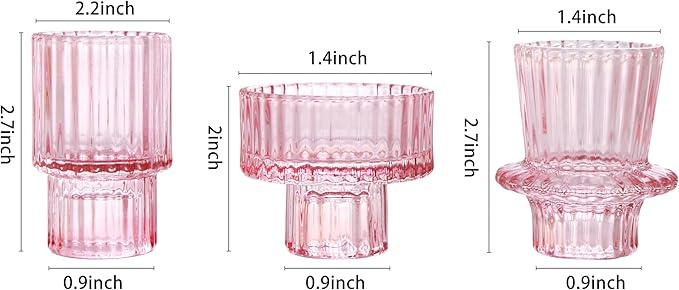 Image du produit Alopini 3pcs, chandeliers, chandeliers en verre, chandeliers pour centres de table, décoration de mariage et