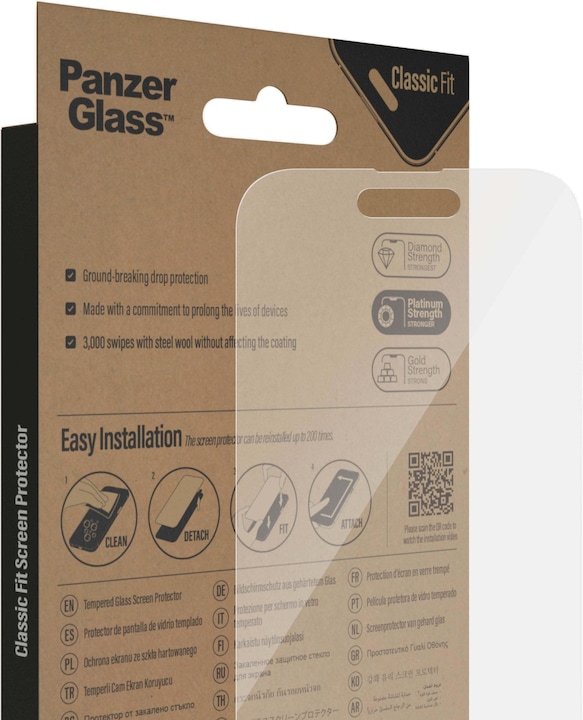 Productafbeelding PanzerGlass Classic Fit (1 Stuk, Apple iPhone 14 Pro)