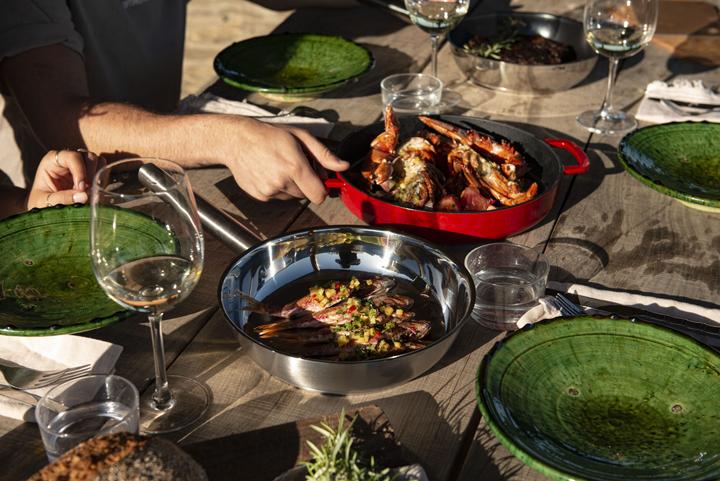 Actual product image Combekk Frying pan 'Sous Chef (Casserole + stew pot, Stainless steel, 28 x 5.20 cm)
