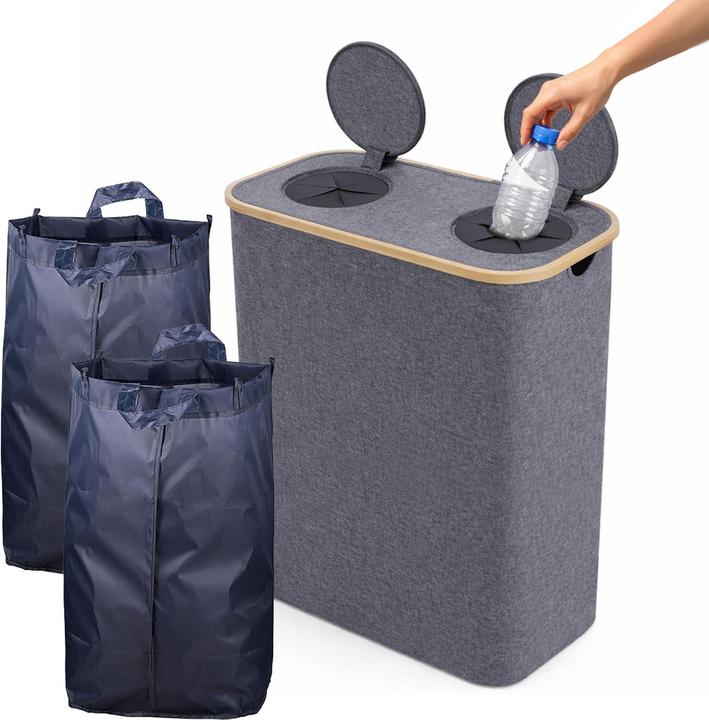 Produktbild Relaxdays Pfandflaschen-Sammelbehälter 2 Fächer (170 l)
