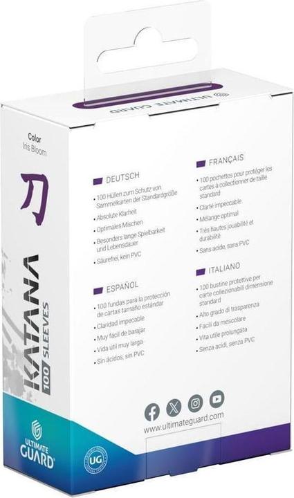 Produktbild Ultimate Guard 100 pochettes Katana Sleeves taille standard Iris Bloom
