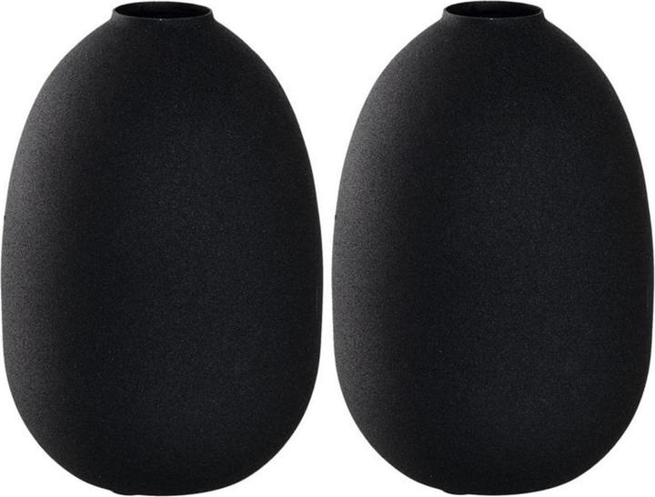 Produktbild Leonardo Vase Metall 19 cm, Schwarz, 2 Stück (2 x, 21 x 16 x 28 cm, 9.41 l)