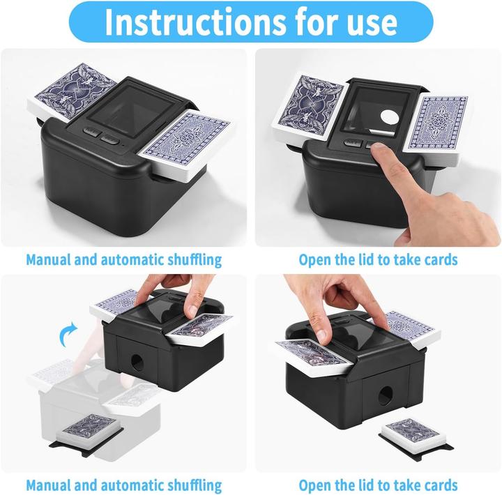 Produktbild Zofory Automatischer Kartenmischer für 2 Kartensätze