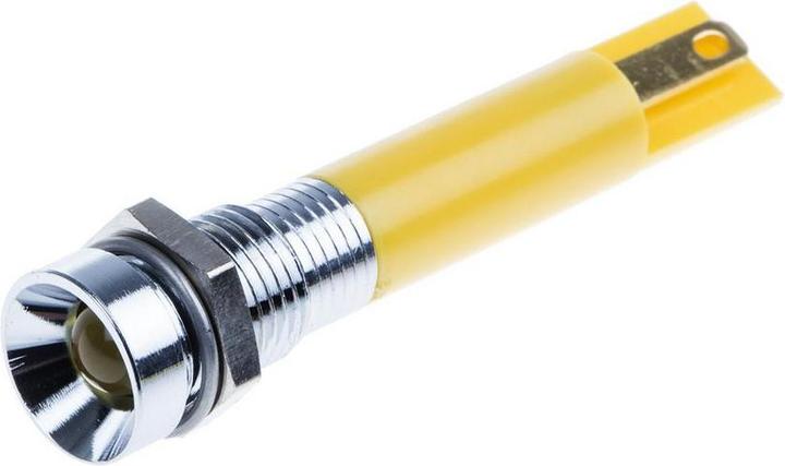 Produktbild RS PRO LED versenkt 8mm chr 24VDC gelb blinkend