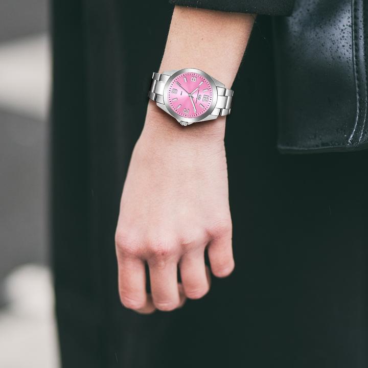 Actual product image Ladies Quartz Watch Majestia Stainless Steel Silver - 32436 (Analogue wristwatch, 37.50 mm)