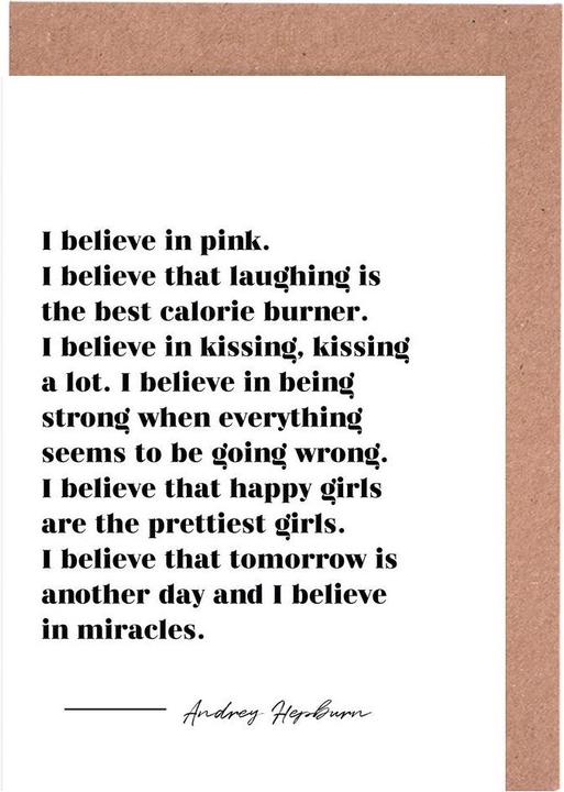 Image du produit Juniqe Croire aux miracles - Citation d'Audrey Hepburn (15 pcs)