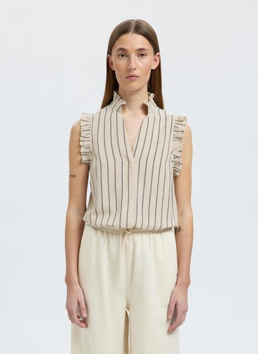 Produktbild Selected Slfviva Sl Ruffle Striped Sun Top Noos (40)