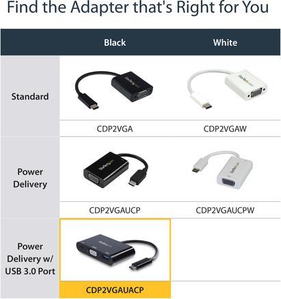 Produktbild StarTech USB-C to VGA Multifunction Adapter (USB-C, 1 Ports)