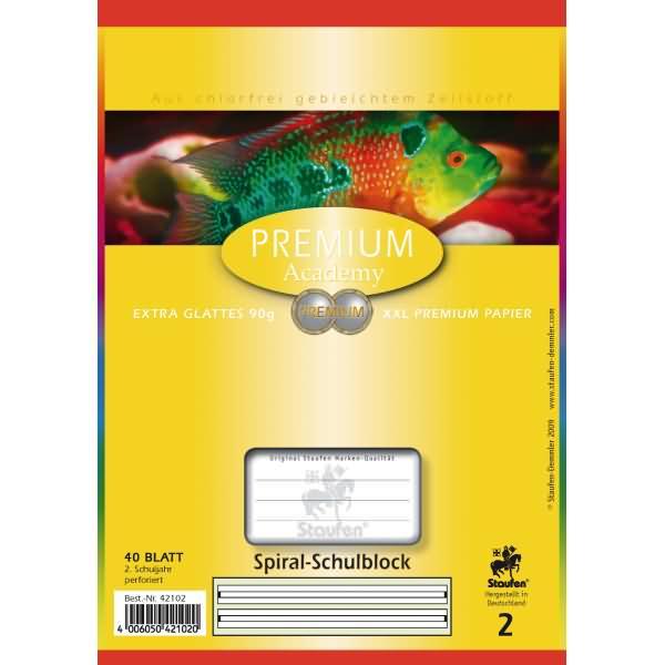 Image du produit Staufen Bloc à spirales A5 40BL Lin.2 gris (A5, À rayures, Couverture rigide)