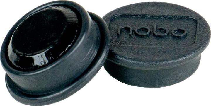 Actual product image Nobo Magnet round 13mm 1915284 black 10 pieces (10 x)