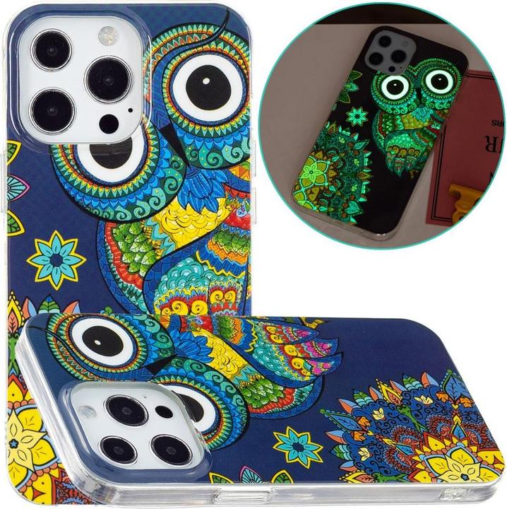 Actual product image Ueli Express iPhone 15 Pro Max Glow Glow Rubber Protective Case Owl (Apple iPhone 15 Pro Max)
