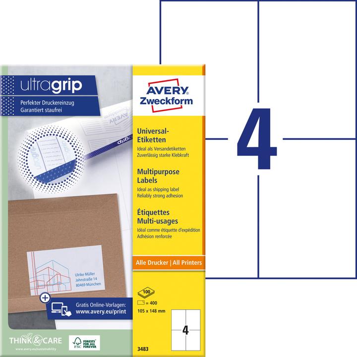 Avery universal labels