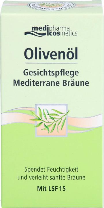 Actual product image Medipharma cosmetics Olive Oil Face Care Mediterranean Tan, 50 ml Cream (50 ml, Day cream, SPF 15)