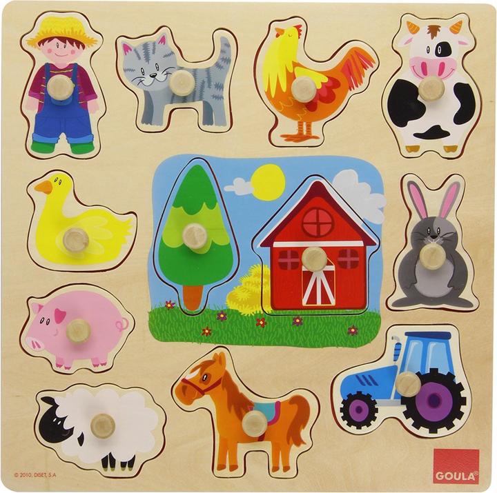 Goula Puzzle Silhouette Farm (12 pieces)