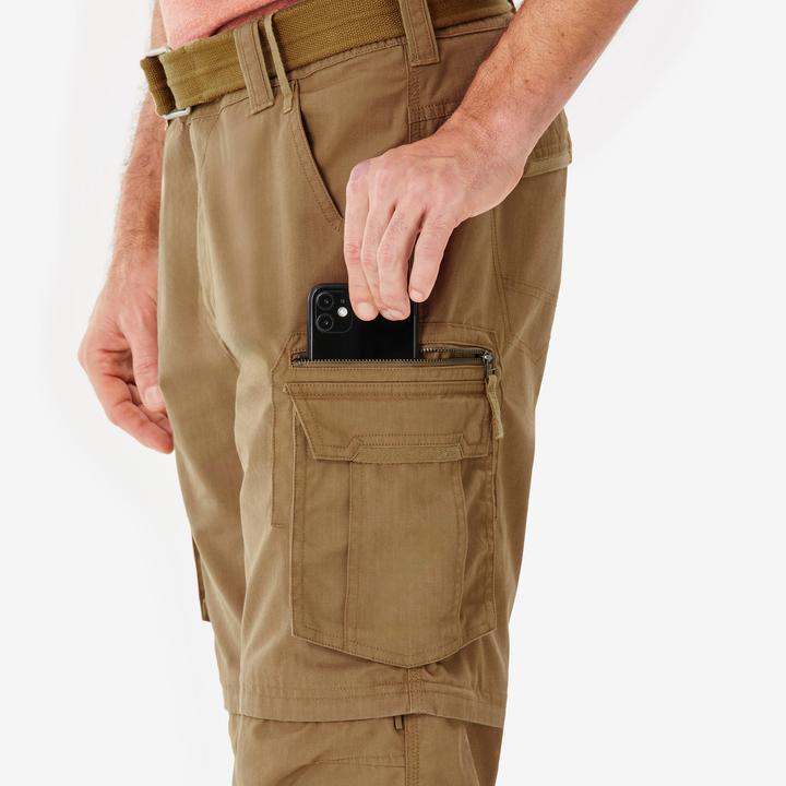 Produktbild Forclaz Zip-Off-Hose Cargohose Herren Trekking Backpacking - Travel 500 braun (XL)