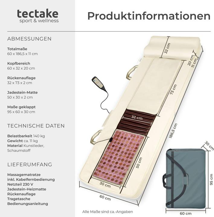 Produktbild tectake Shiatsu Massagematratze