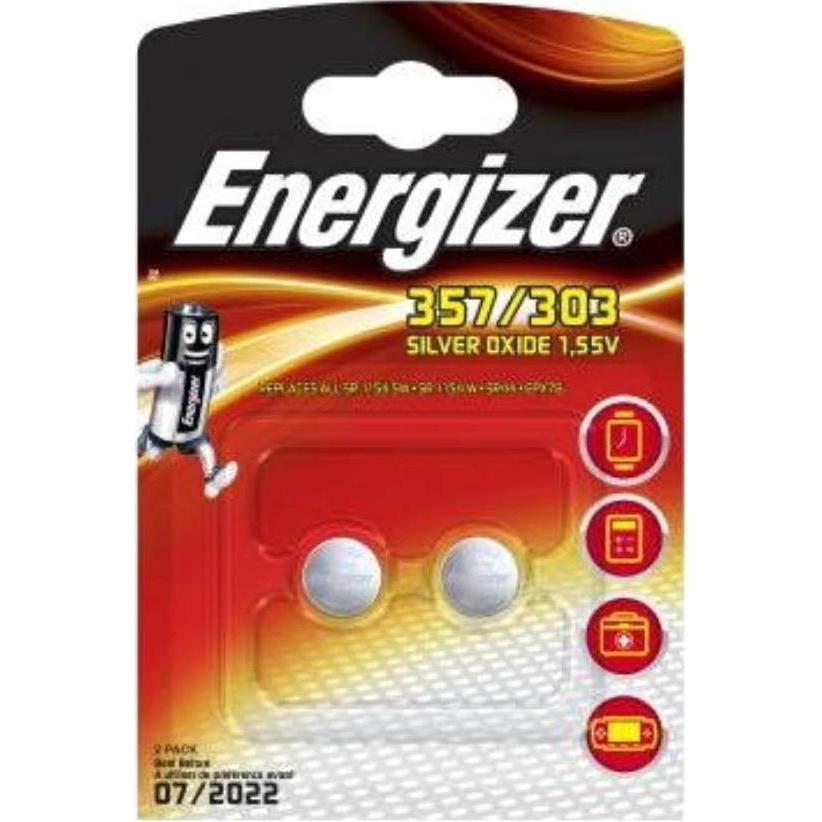 Energizer 2 x SR44 (357/303) (2 pz., SR44, 150 mAh), Batterie + pile