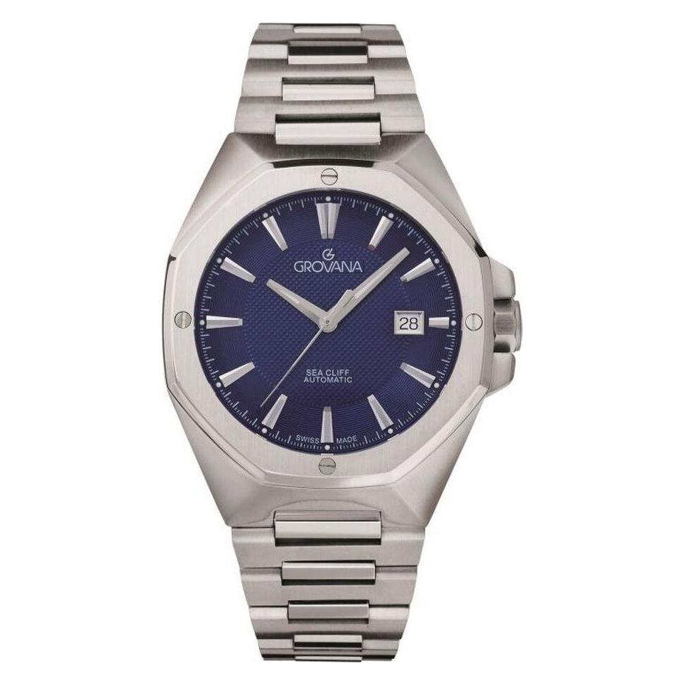 Grovana, Armbanduhr, Sea Cliff-Kollektion – Automatikuhr, Hergestellt In Der Schweiz, Blau, (Swiss Made)