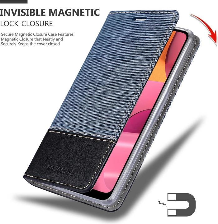 Produktbild Cadorabo Book Jeans Optik Cover (Samsung Galaxy A20s)
