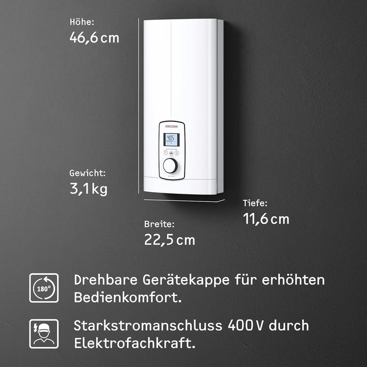 Actual product image Stiebel Eltron DEL 18/21/24 Plus Electronic instantaneous water heater, 3i technology