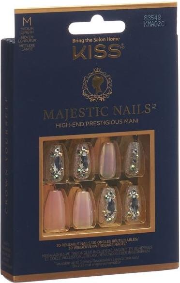 Herba Kiss Majestic Nails - In A Crown (Kunstnägel, Transparent, Rosa)