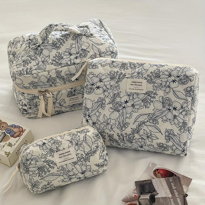 Produktbild Only-Bags.Store Früchte und Gemüse drucken Make-up-Taschen Portable Toilettenartikel Lagerung Tasche