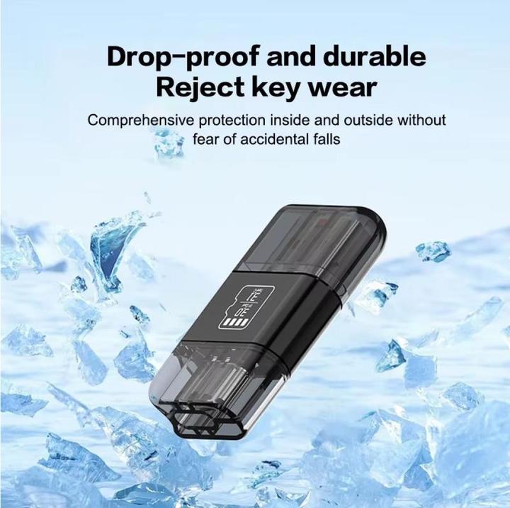 Actual product image PowerGuard USB-C USB-A OTG to MicroSD Cardreader Photo File Adapter (USB, Micro USB, USB-C)