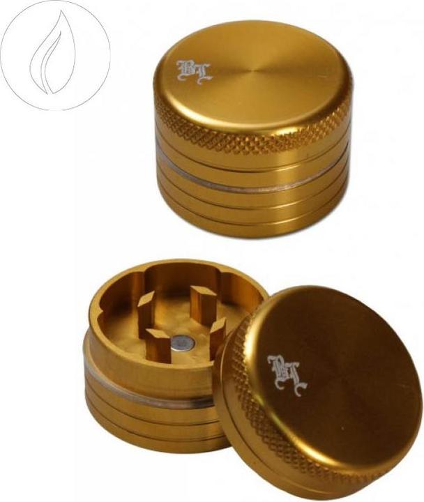 Actual product image Black Leaf Mini Grinder 2-piece Gold