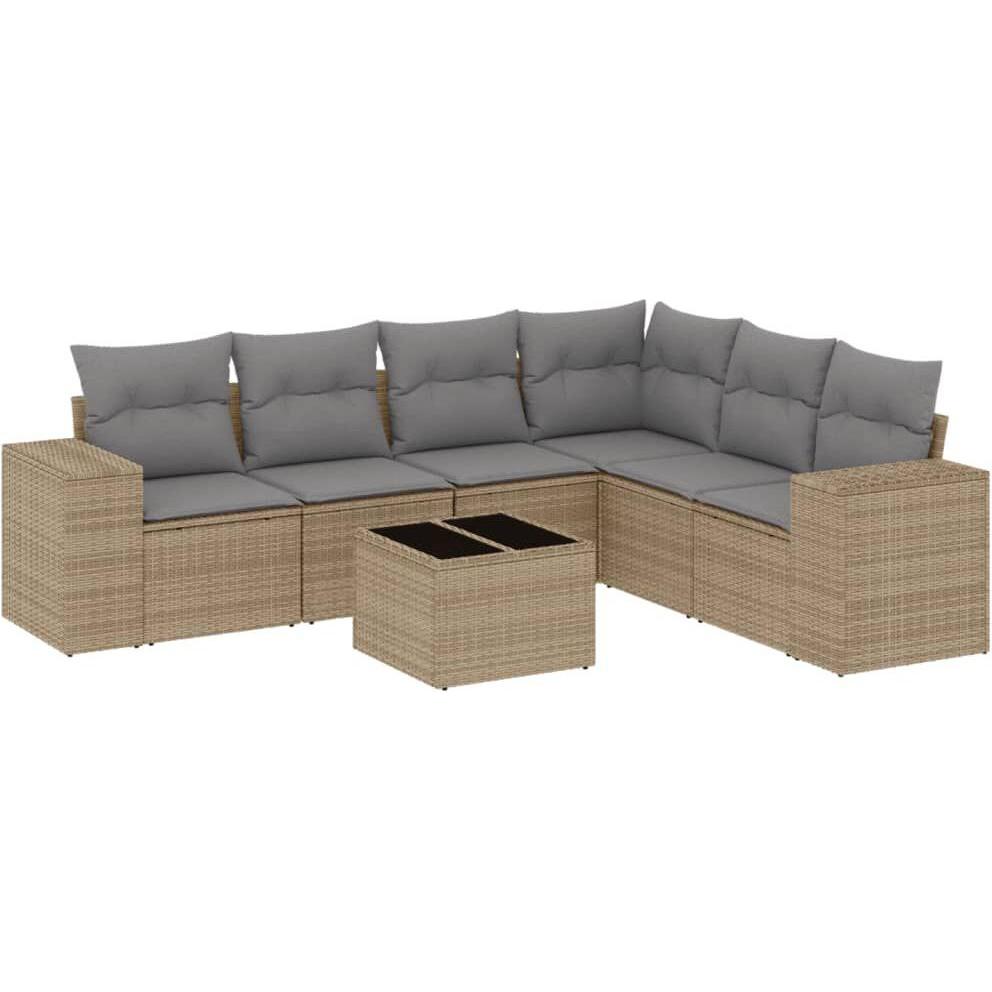 VidaXL, Gartenlounge, 10-tlg. Garten-Lounge-Set mit Kissen