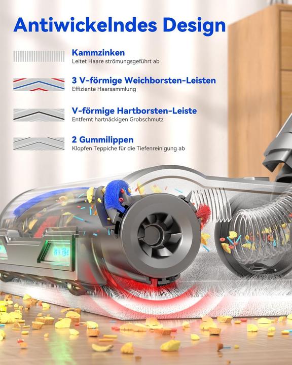 Produktbild Huhuba H9 Akkustaubsauger mit LED-Touchscreen