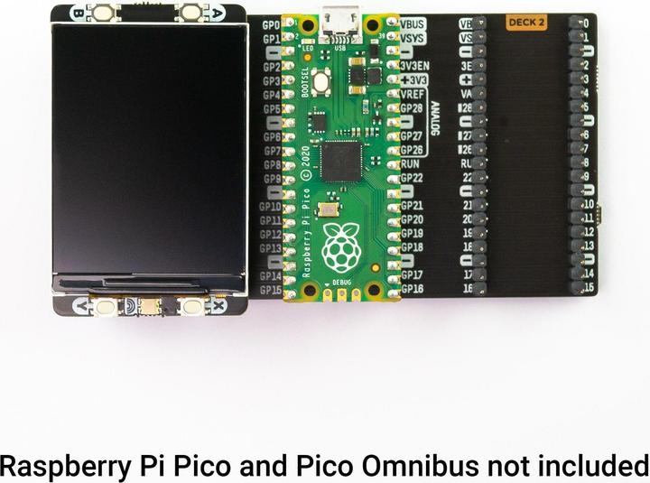 Produktbild Pimoroni Pico Display Pack 2.0, 320x240 IPS LCD, 4 Tasten, RGB LED, kompatibel mit Pico/Pico W