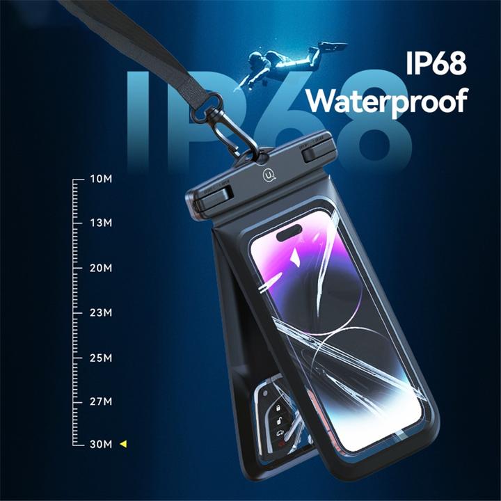 Actual product image Usams Case wodoodporne podwójne 6.7" IP68 czarny/black FSD1401 (YD014)