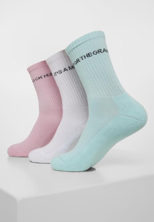 Produktbild Urban Classics Wording Socks 3-Pack (3er Pack, 47 - 50)