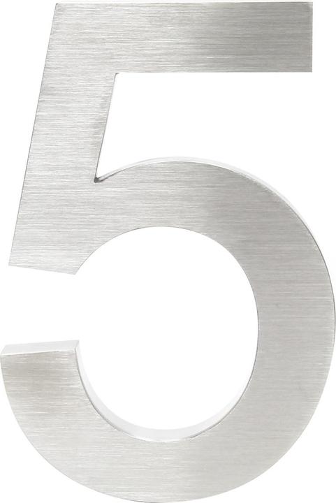 Immagine prodotto Wiltec Numero civico 5 Numero civico in acciaio inox moderno design 3D antiruggine