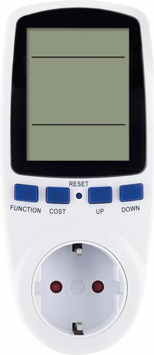 Actual product image Schwaiger Energy cost meter with display, white