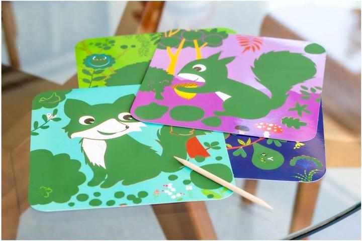 Actual product image Djeco Scratch pictures forest animals